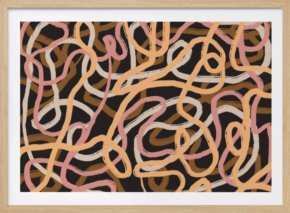 Tangled Array Of Colorful Lines | Poster