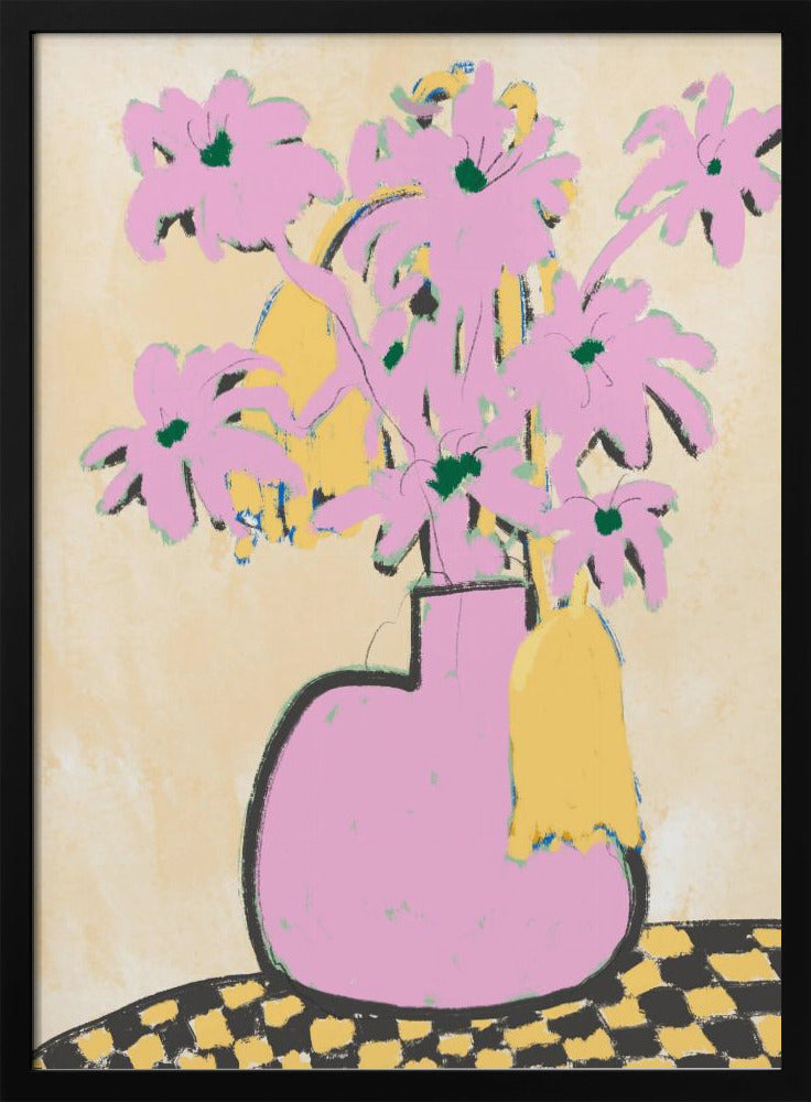 Pink Flowers In A Vase | Poster