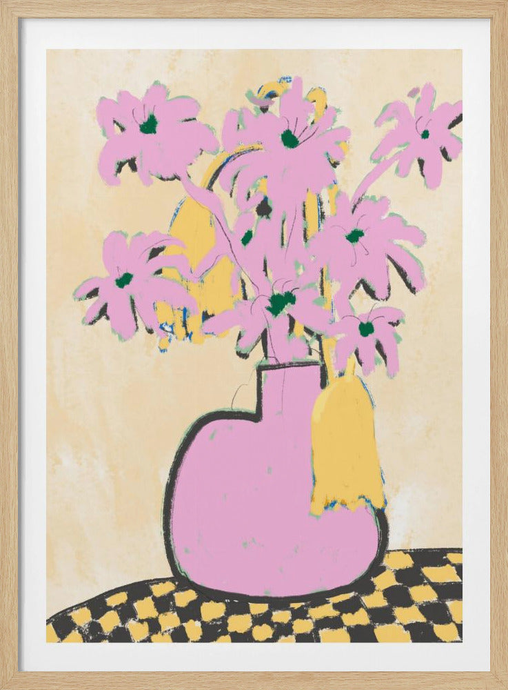 Pink Flowers In A Vase | Poster