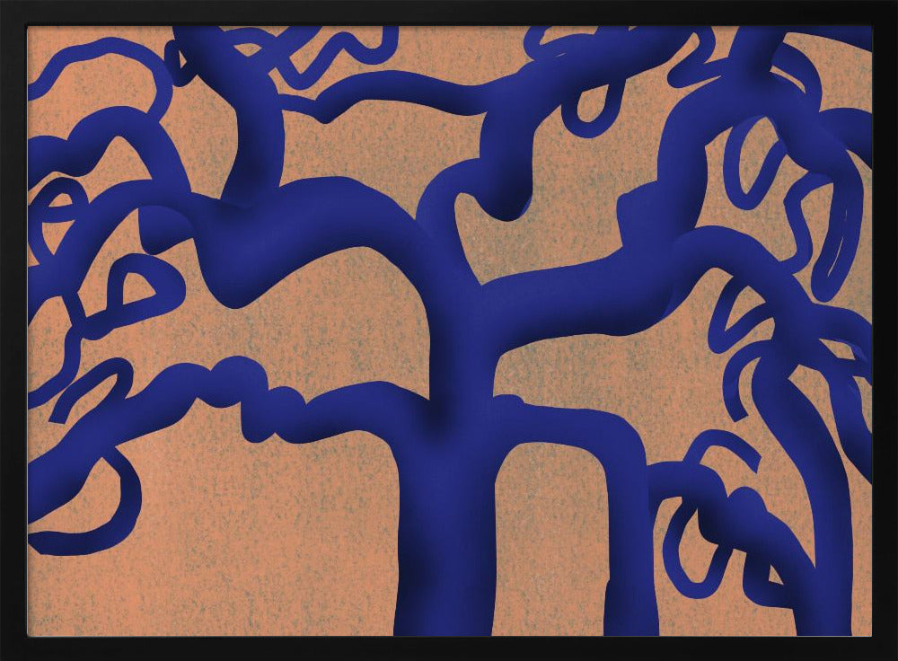 Twisting Indigo Tree | Poster