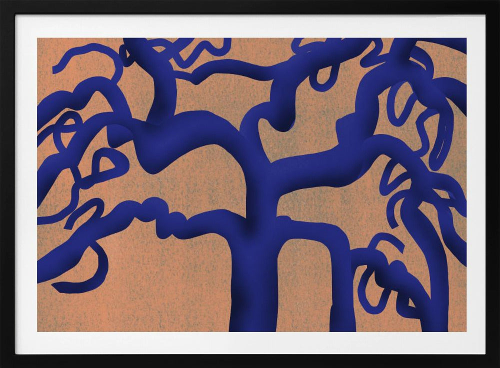 Twisting Indigo Tree | Poster