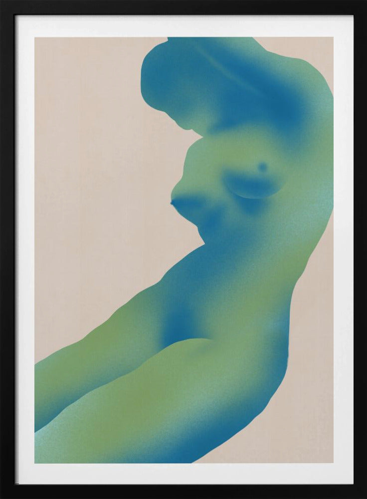 Human Figure Abstract with Gradients | Poster