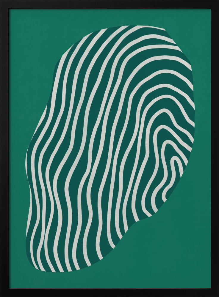 Line art confined in space-green | Poster