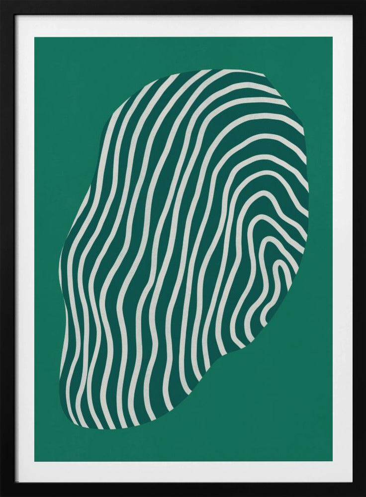 Line art confined in space-green | Poster