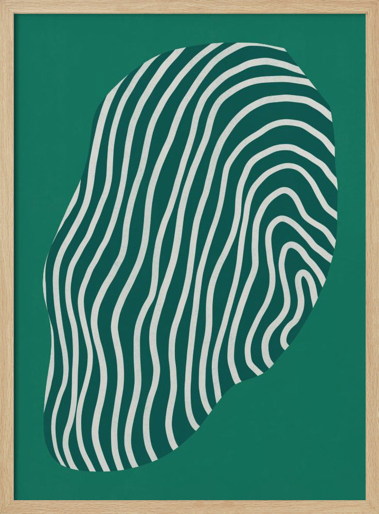 Line art confined in space-green | Poster