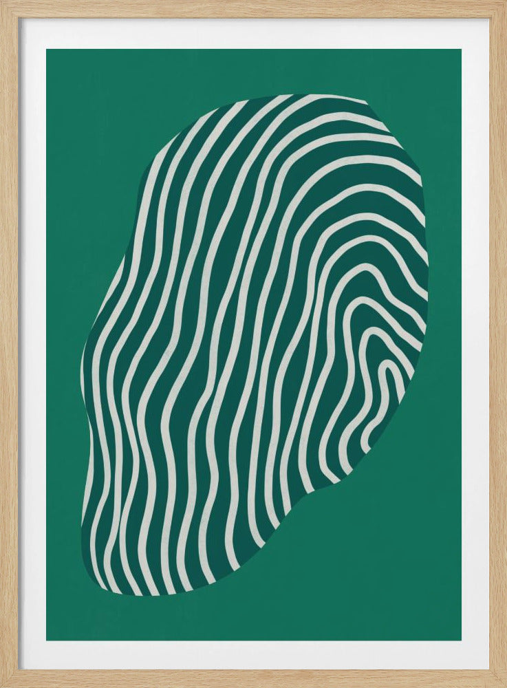 Line art confined in space-green | Poster