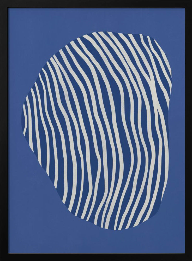 Line art confined in space-blue | Poster