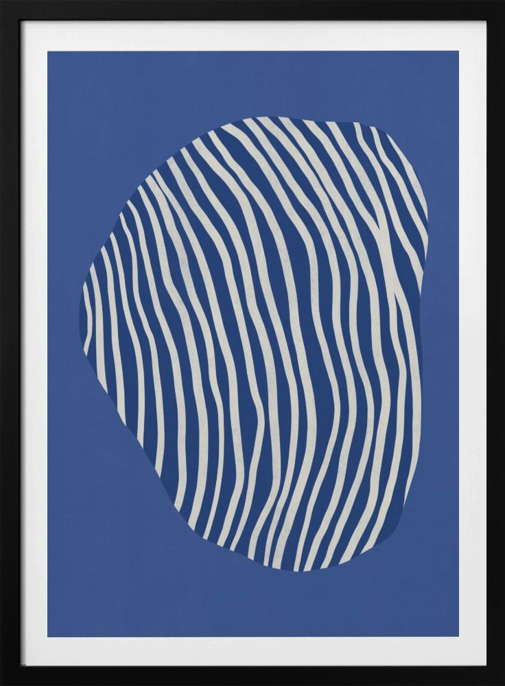 Line art confined in space-blue | Poster