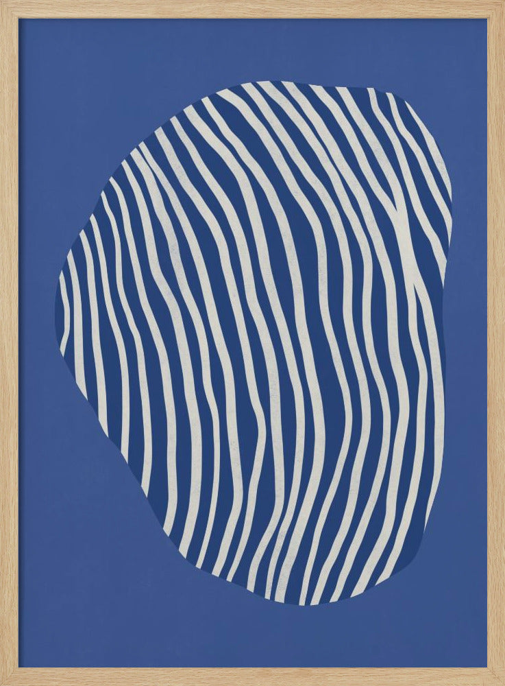 Line art confined in space-blue | Poster