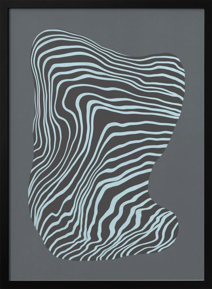 Line art confined in space-grey | Poster