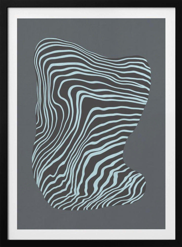 Line art confined in space-grey | Poster