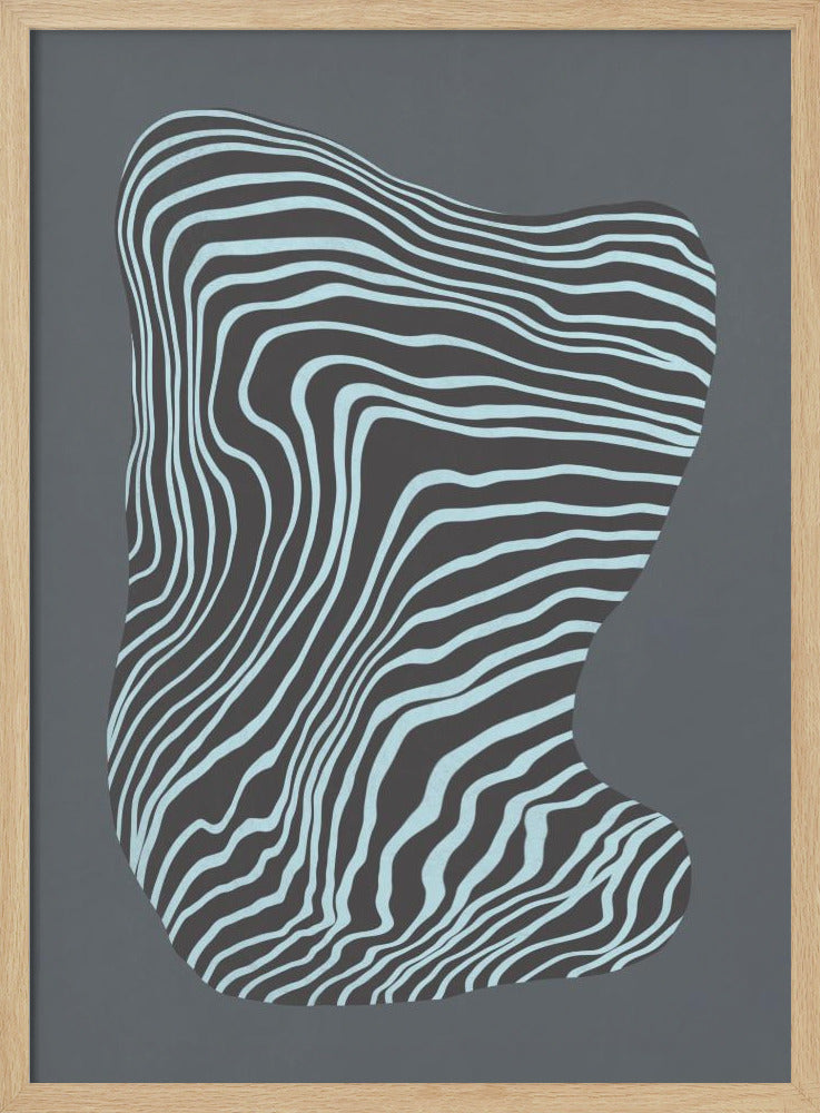 Line art confined in space-grey | Poster