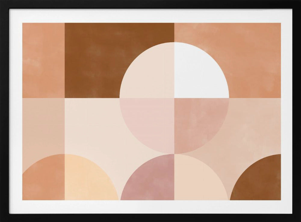 Geometric Shapes With Warm Earthy Tones | Poster