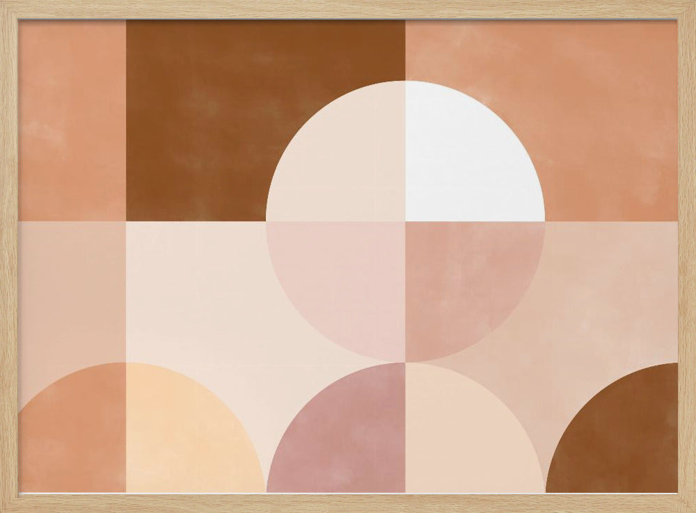 Geometric Shapes With Warm Earthy Tones | Poster