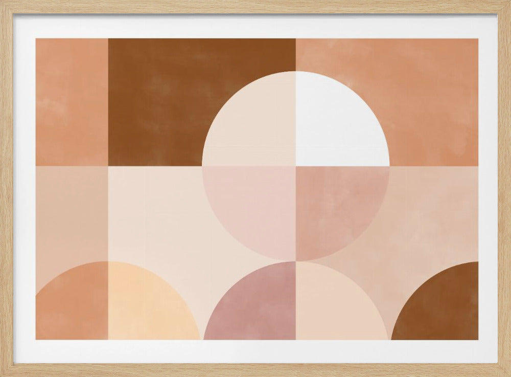 Geometric Shapes With Warm Earthy Tones | Poster