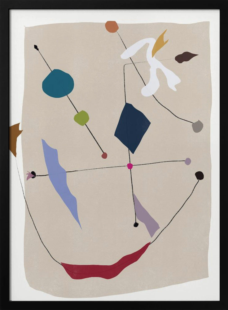 Minimalistic Lines and Colorful Shapes | Poster