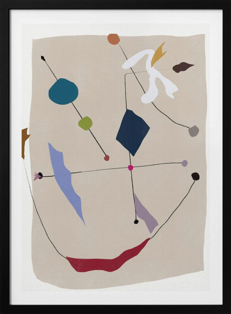 Minimalistic Lines and Colorful Shapes | Poster