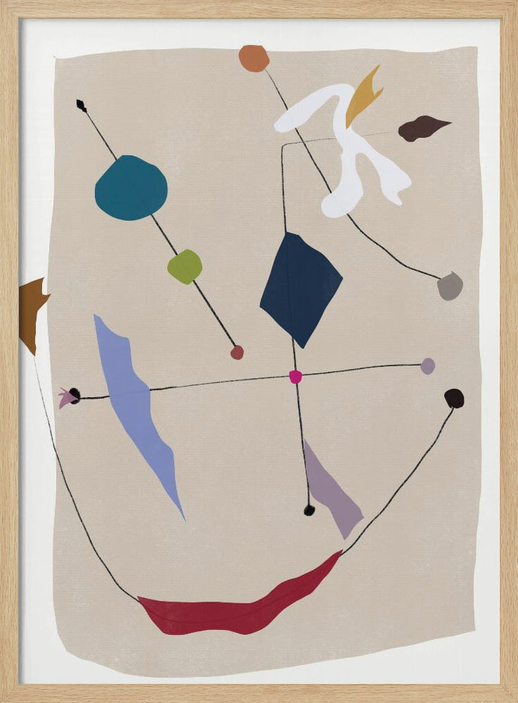 Minimalistic Lines and Colorful Shapes | Poster