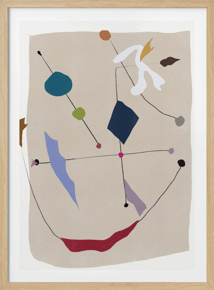 Minimalistic Lines and Colorful Shapes | Poster