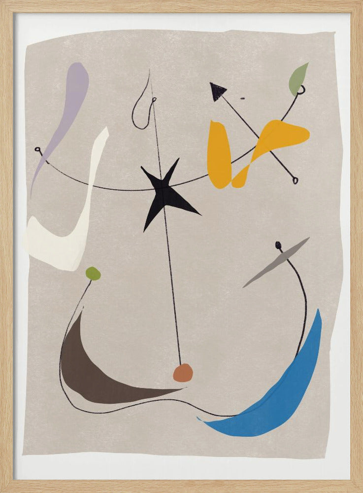 Minimalistic Lines and Colorful Shapes | Poster