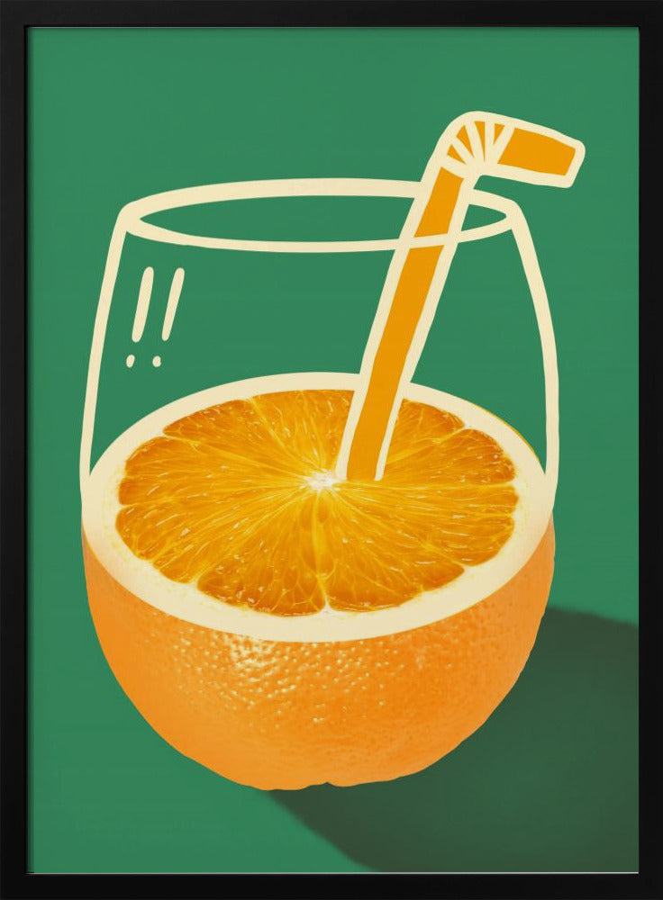 Vibrant Orange Cleverly Illustrated | Poster