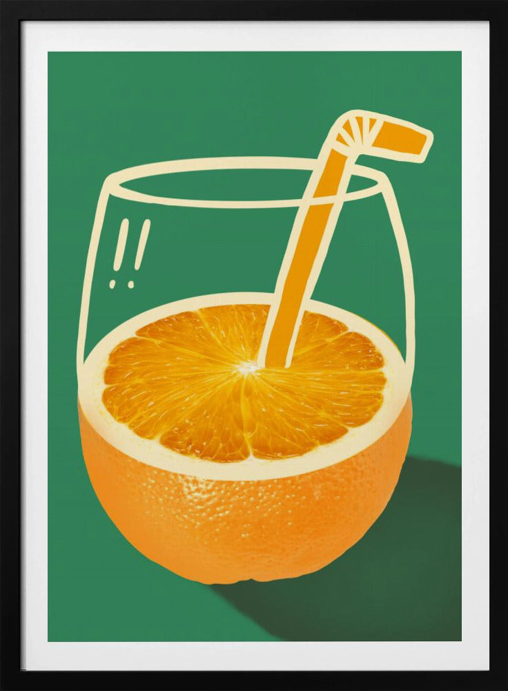 Vibrant Orange Cleverly Illustrated | Poster