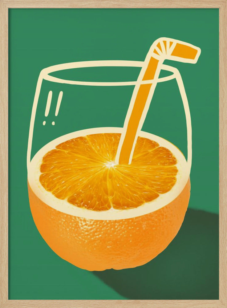 Vibrant Orange Cleverly Illustrated | Poster