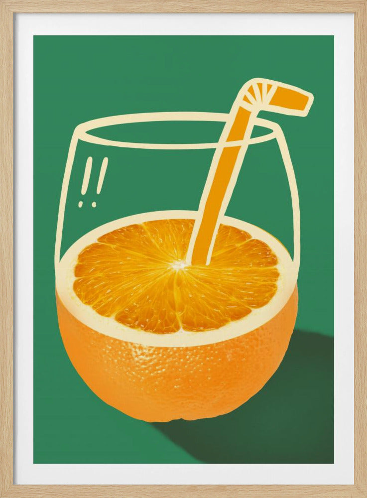 Vibrant Orange Cleverly Illustrated | Poster