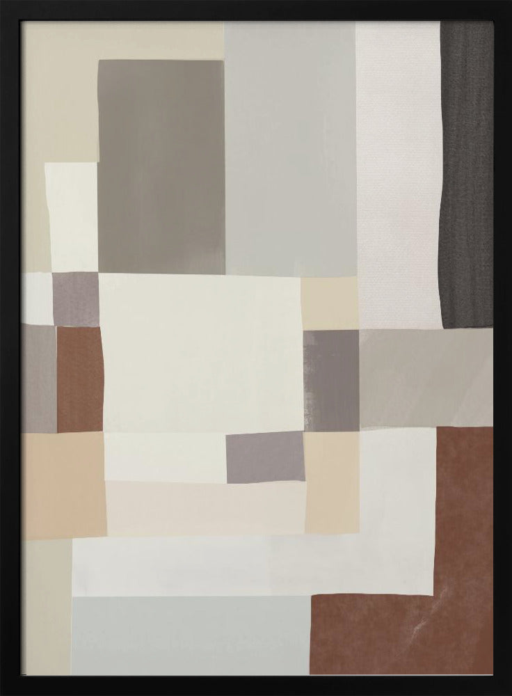 Neutral color geometrical abstract 02 | Poster