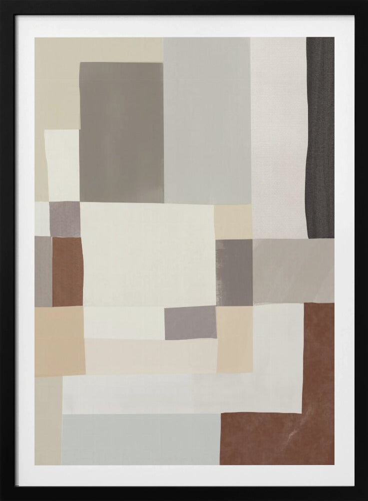 Neutral color geometrical abstract 02 | Poster