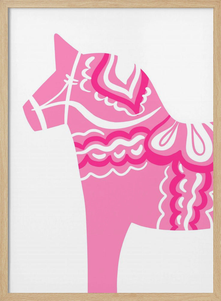 Pink Dala Silhouette | Poster