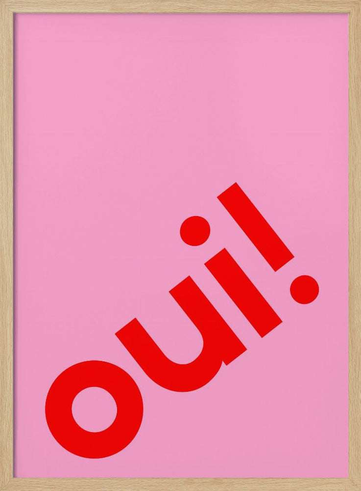 Oui in Bold Letters | Poster