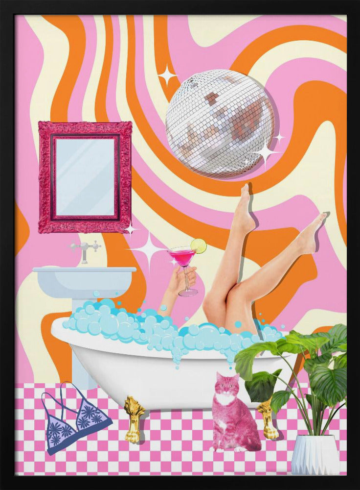 Groovy Bathtub Bliss | Poster