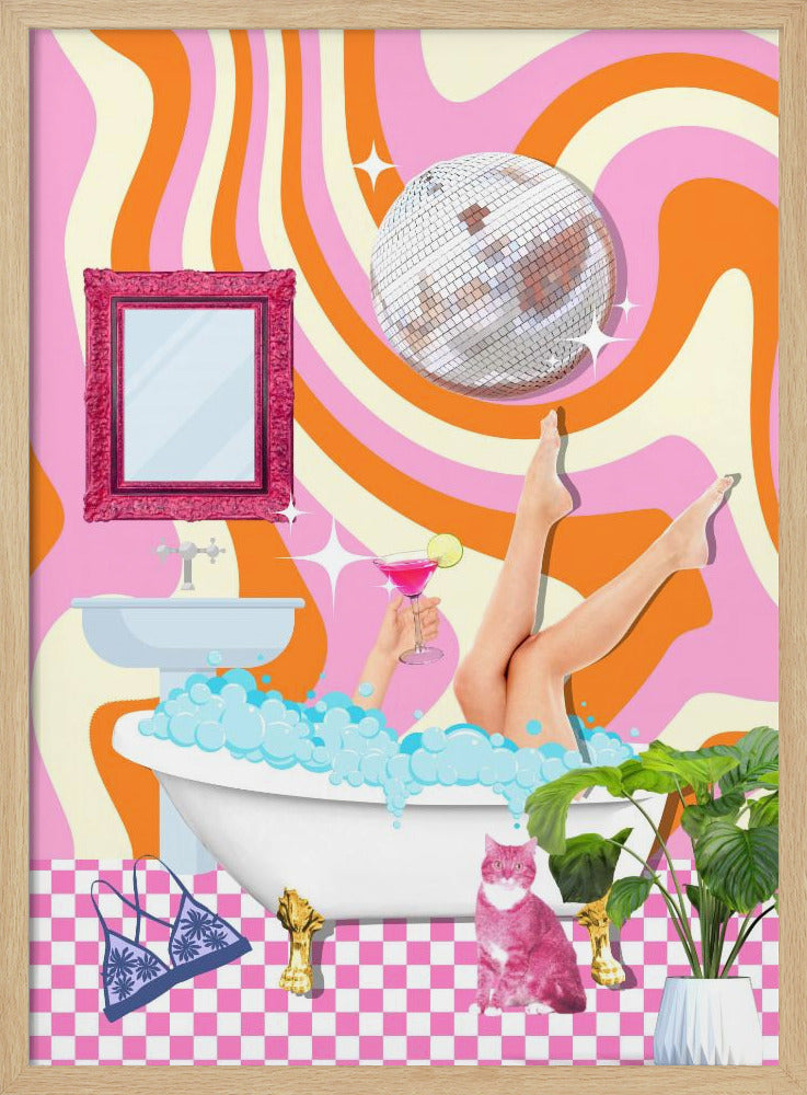 Groovy Bathtub Bliss | Poster