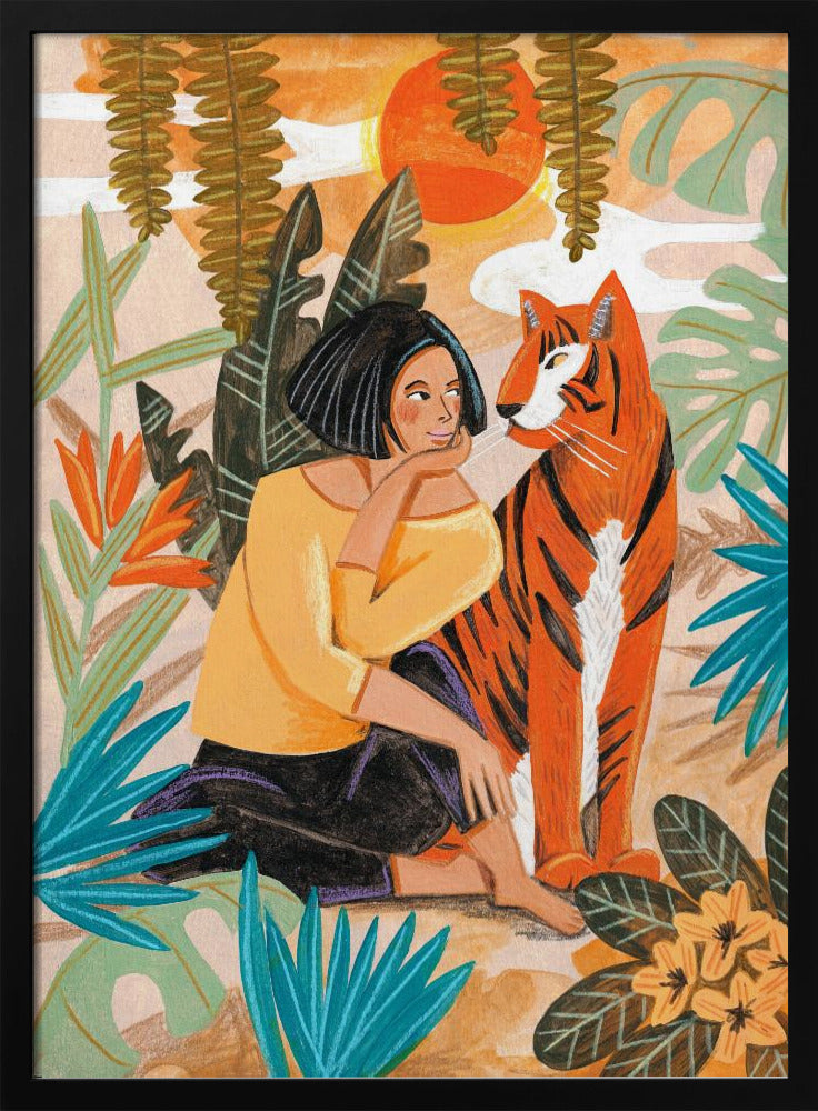 Woman with Tiger | Poster