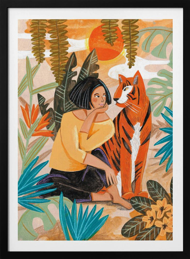 Woman with Tiger | Poster