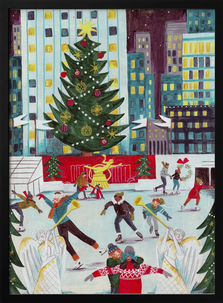 Ice skating at Rockefeller center | Poster