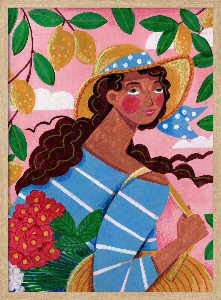 Portrait woman in Amalfi coast Italy | Poster