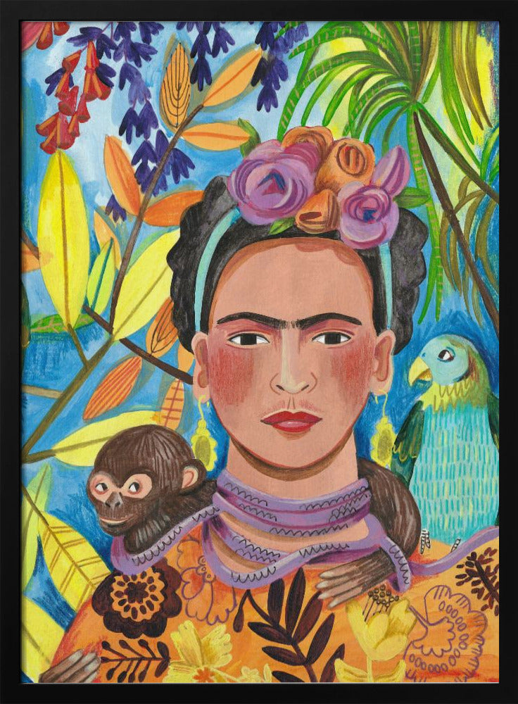 Frida and her parrots | Poster