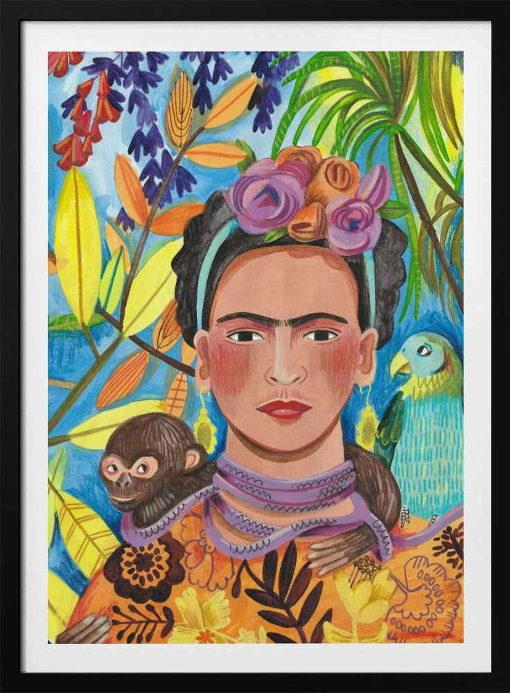 Frida and her parrots | Poster