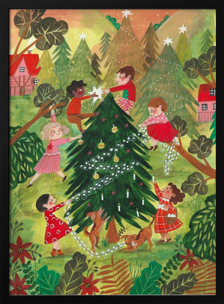 Decorating the Christmas tree | Poster