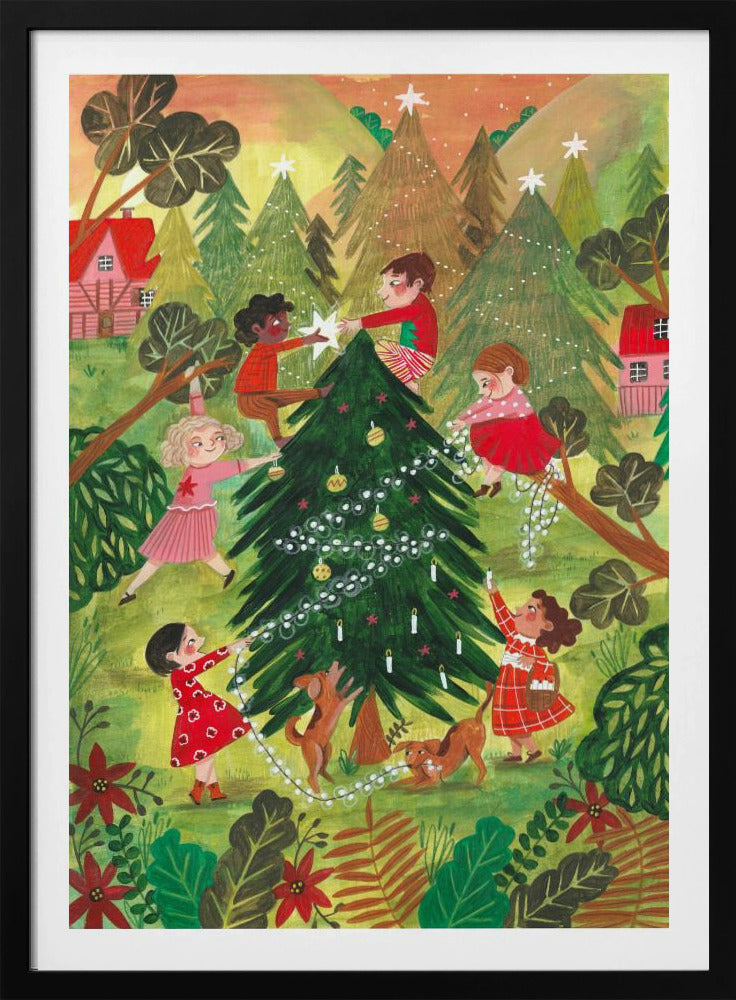Decorating the Christmas tree | Poster