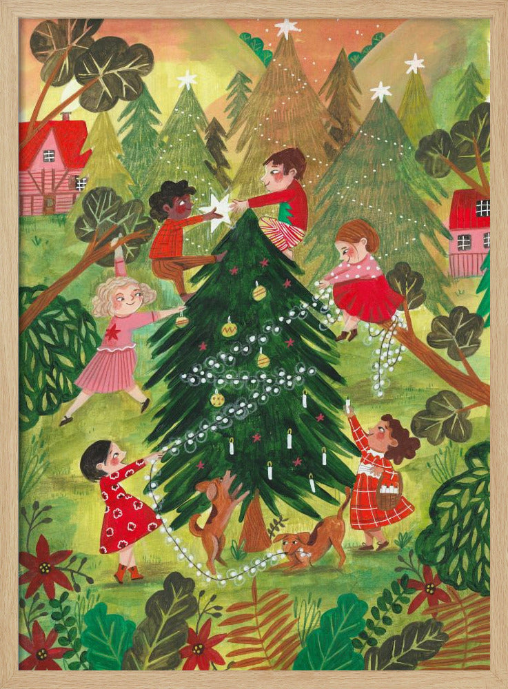 Decorating the Christmas tree | Poster