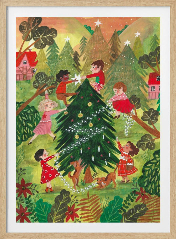 Decorating the Christmas tree | Poster