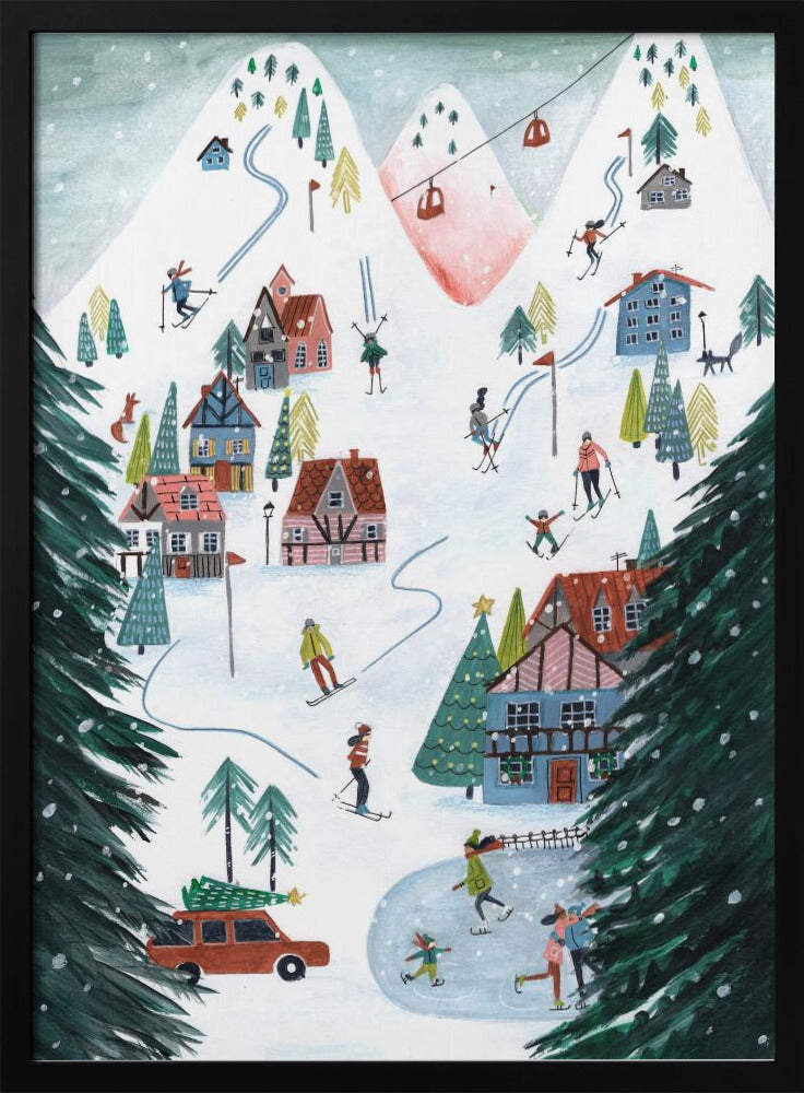 Nordic Skiing in the mountains at Christmas | Poster