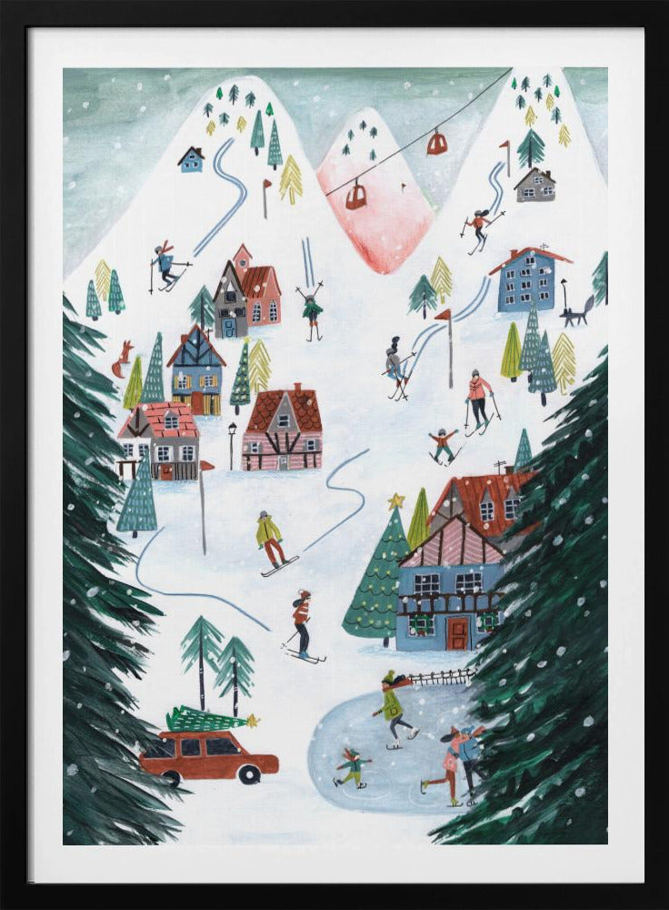 Nordic Skiing in the mountains at Christmas | Poster