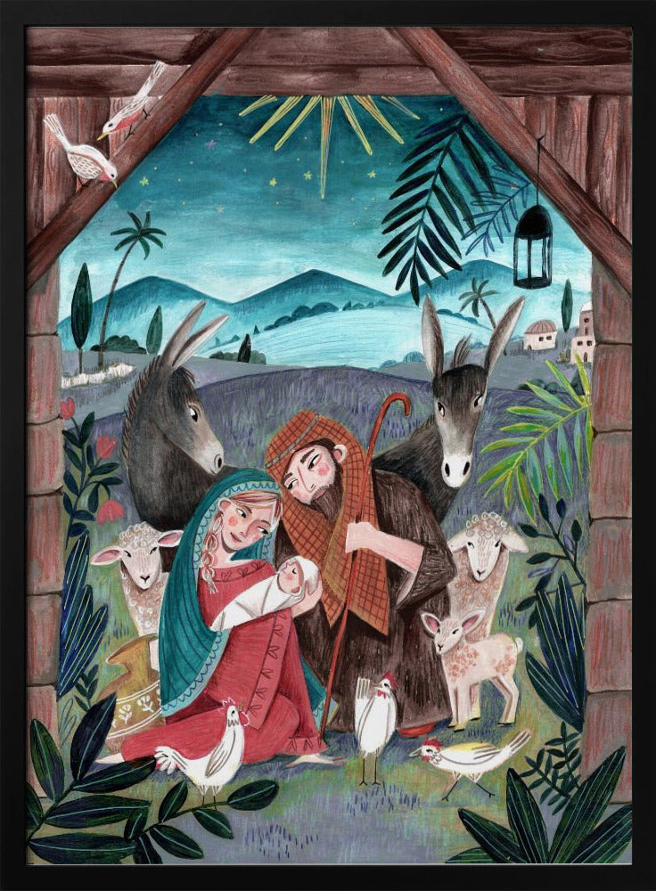 Christmas with Mary and baby Jesus | Poster