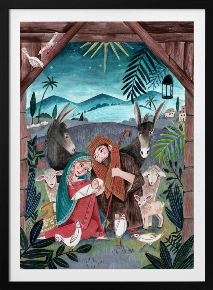 Christmas with Mary and baby Jesus | Poster