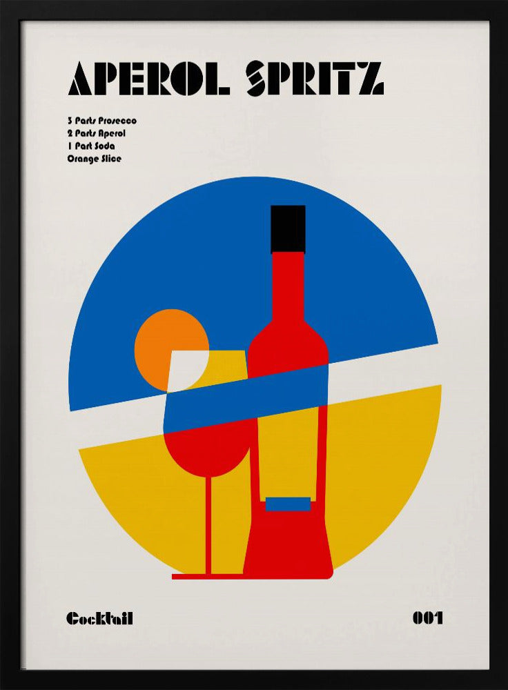 Aperol Spritz Cocktail Bauhaus Art Print | Poster