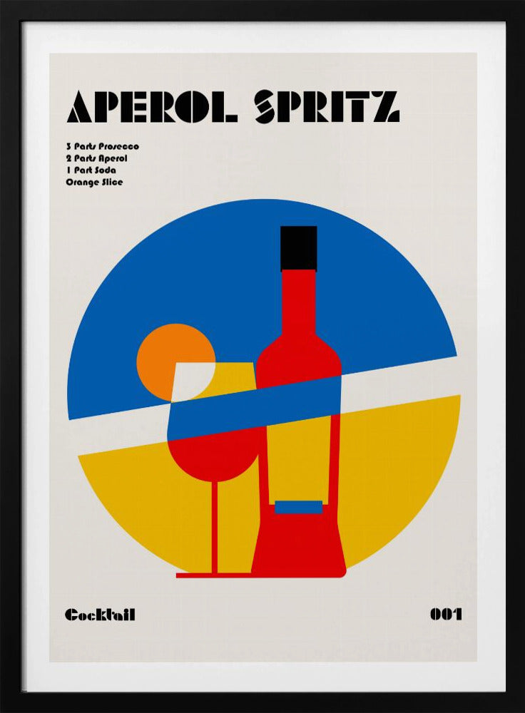 Aperol Spritz Cocktail Bauhaus Art Print | Poster